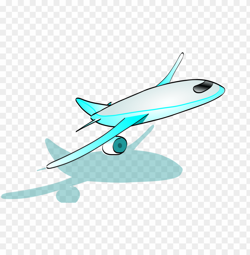 Cartoon Plane Taking Off PNG Transparent Background