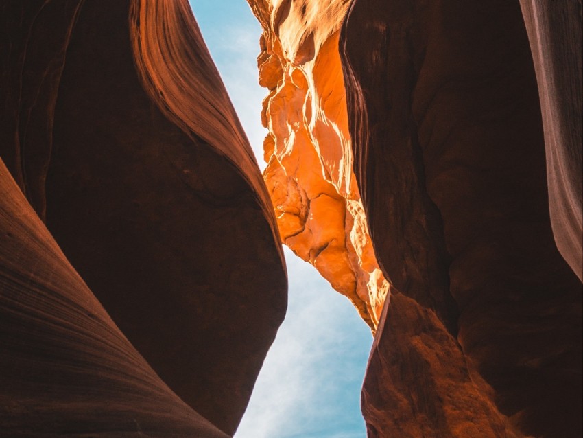 cave, gorge, rocks, stone, wavy, brown