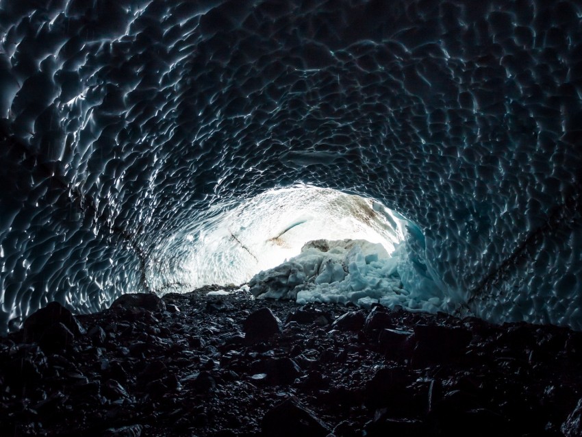 cave, ice, glacier, relief