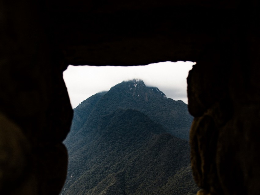 Cave Mountain Forest Peak Mountain Range Background