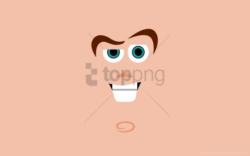 cartoon face, character design, animated expression, smile, blue eyes, eyebrows, minimalist art