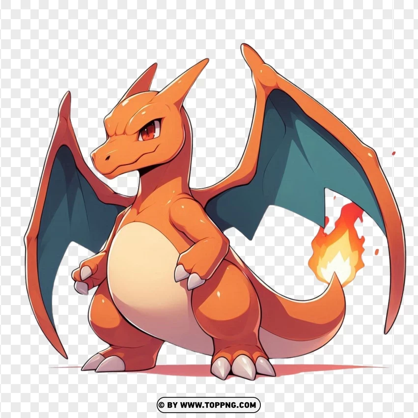 Charizard Character Like Fire Pokémon Cartoon PNG Transparent Background