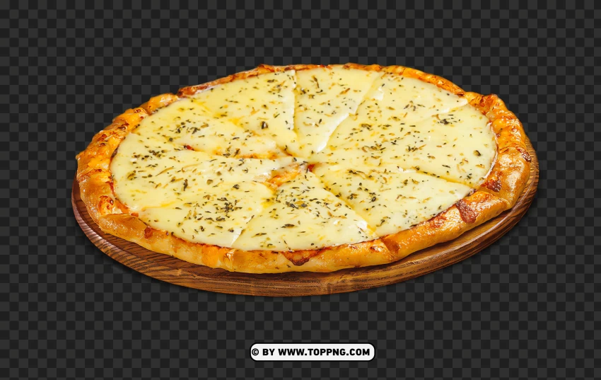 Cheese Pizza With Italian Garlic Bread Hd PNG Transparent Background