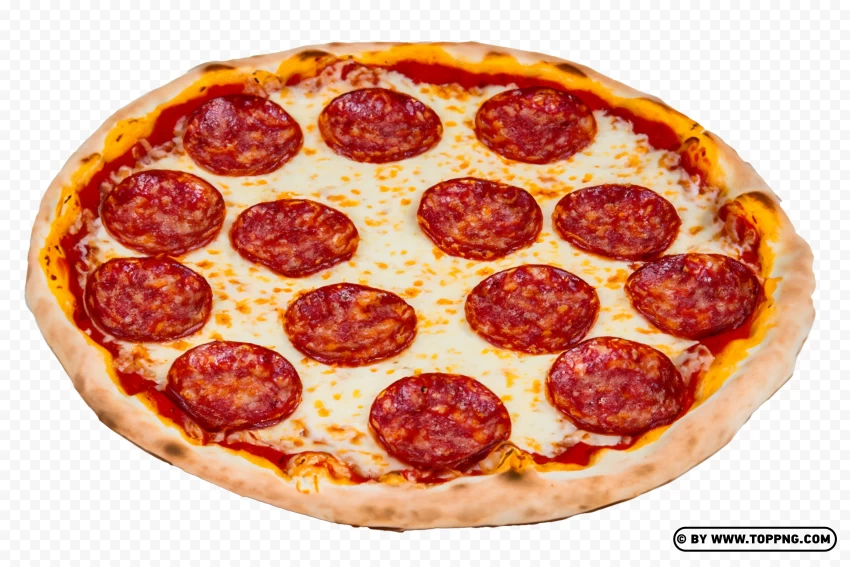 Cheesy Pepperoni Pizza PNG Transparent Background