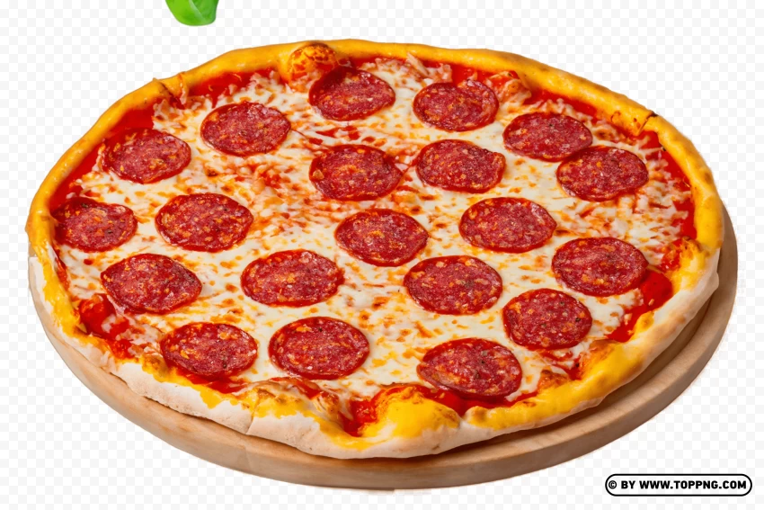 Cheesy Pepperoni Pizza With PNG Transparent Background