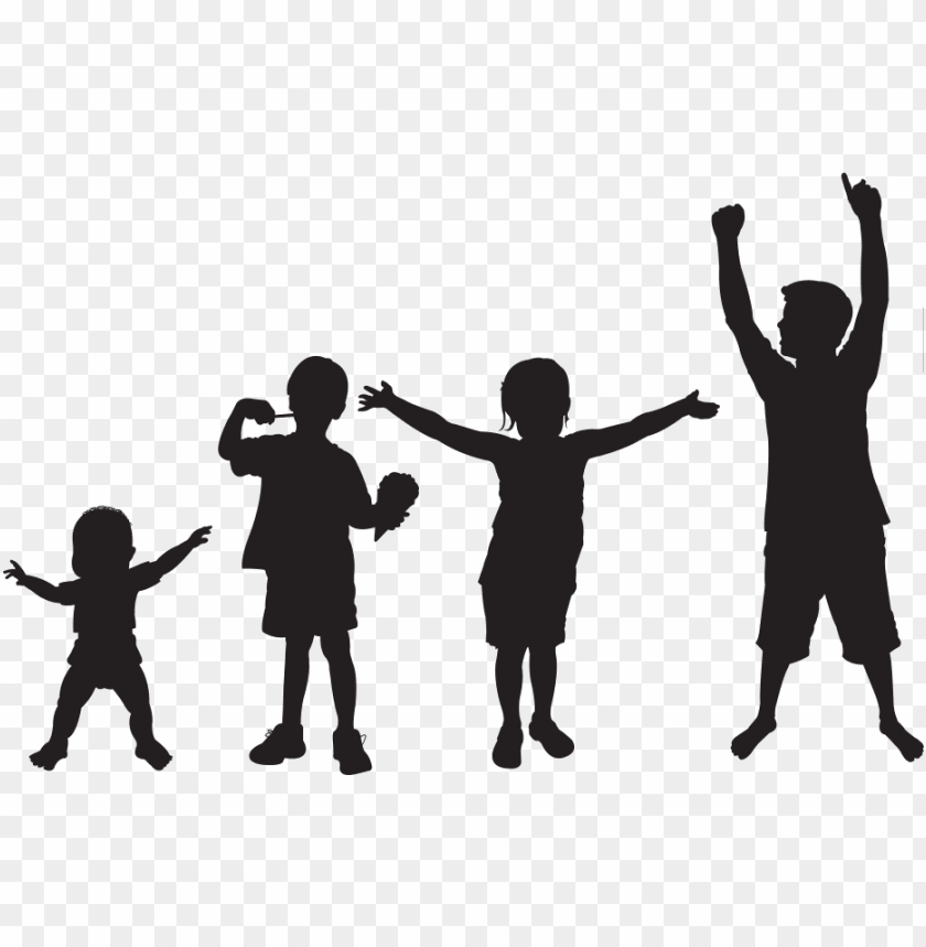 children playing silhouette png, playing,play,png,children,silhouette