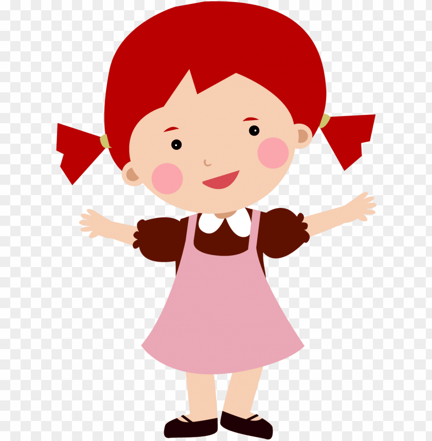 cute girl, children illustration, happy child, cartoon character, red hair, playful design, smiling girl