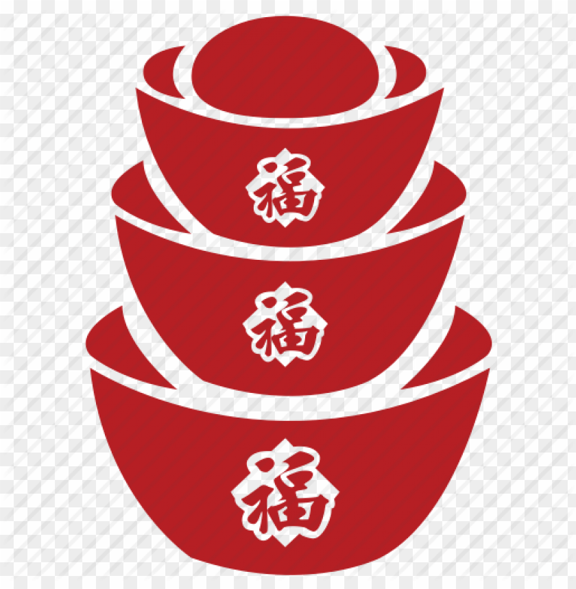 Chinese New Year Bowls PNG Transparent Background