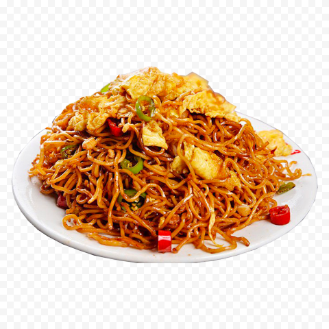 Chinese Style Spaghetti Pasta Plate Hd Image PNG Transparent Background