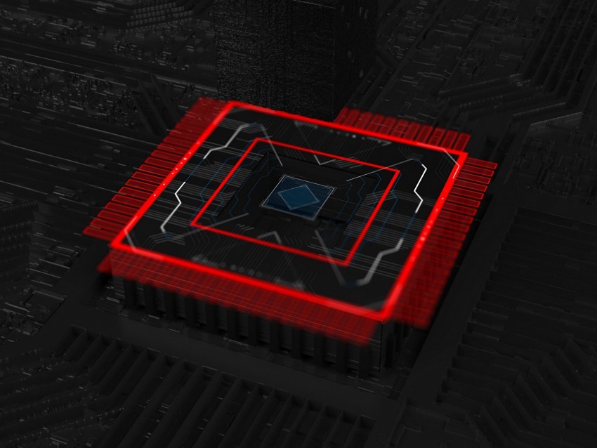 Chip Processor Circuit 3d Background