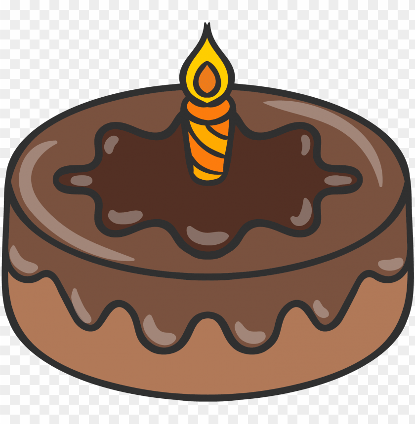 chocolate cake birthday cake drawing - desenho de um bolo de chocolate, dessert