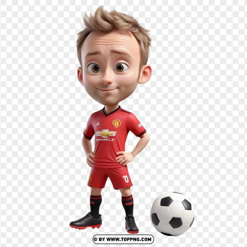 3D Character, Football Player, Pixar Character,football, cartoon, 3D, isolated