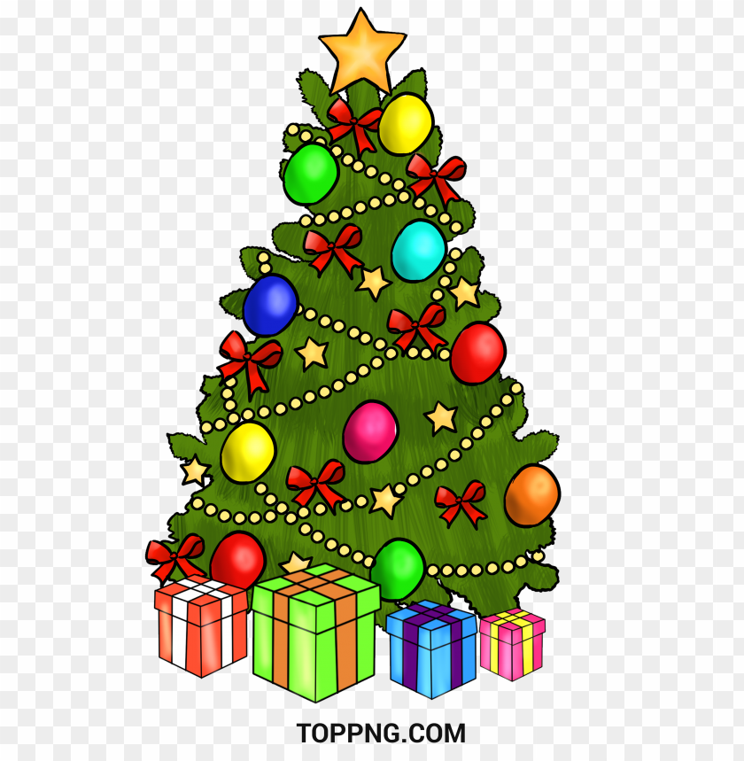 Christmas Tree Clipart PNG Transparent Background