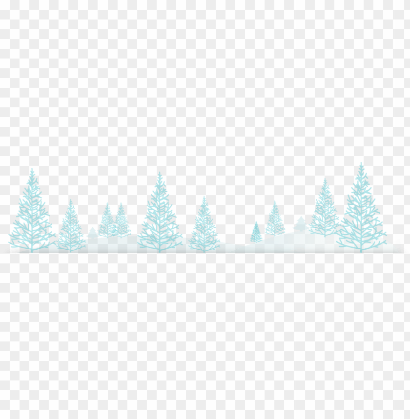 Christmas Trees Footer PNG Transparent Background