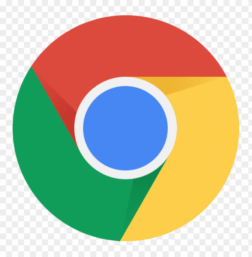 Google Chrome logo with red, green, yellow, and blue colors on a transparent background.