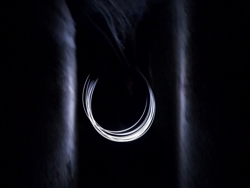 circle, dark, long exposure, black