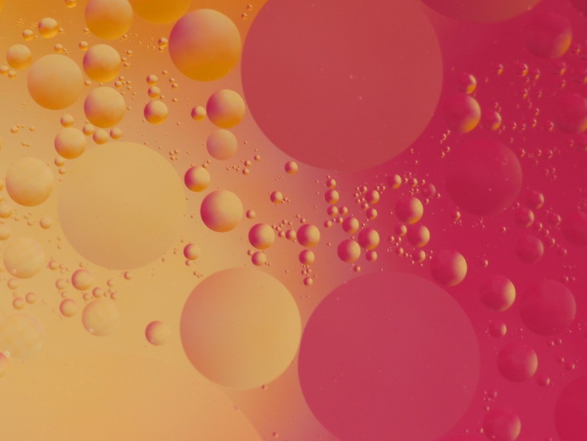 circles, bubbles, shape, pink, yellow, red