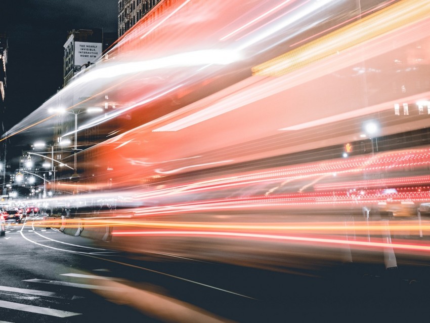 City Lights Motion Long Exposure Street Background