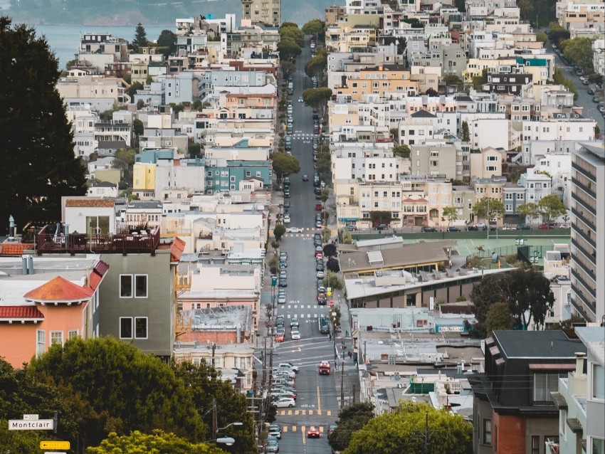 city, street, aerial view, buildings, architecture