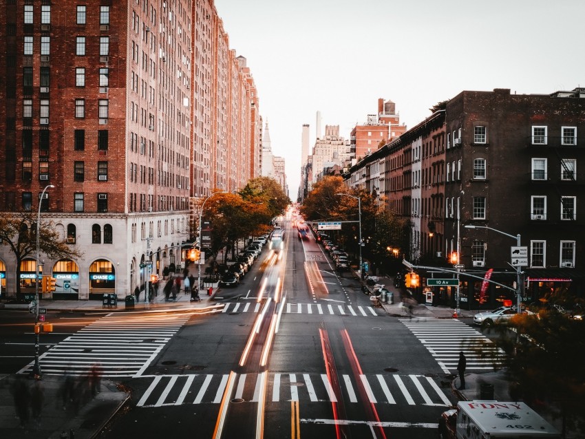 City Street Movement Buildings Markup New York Background