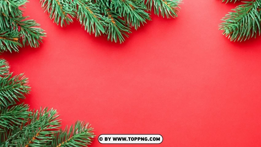 Classic Christmas Decor Wallpaper Red Green Theme PNG Transparent Background