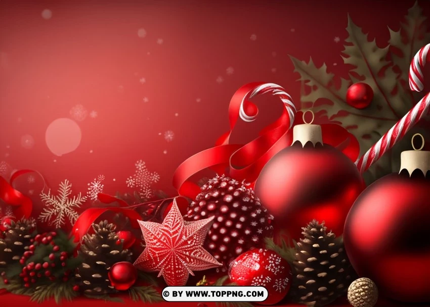 Classic Dark Red Festive Banner PNG Transparent Background