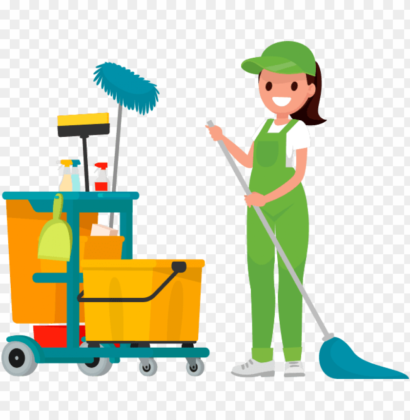 cleaning cart, mop, bucket, cleaning tools, service cart, janitor supplies, housekeeping equipment