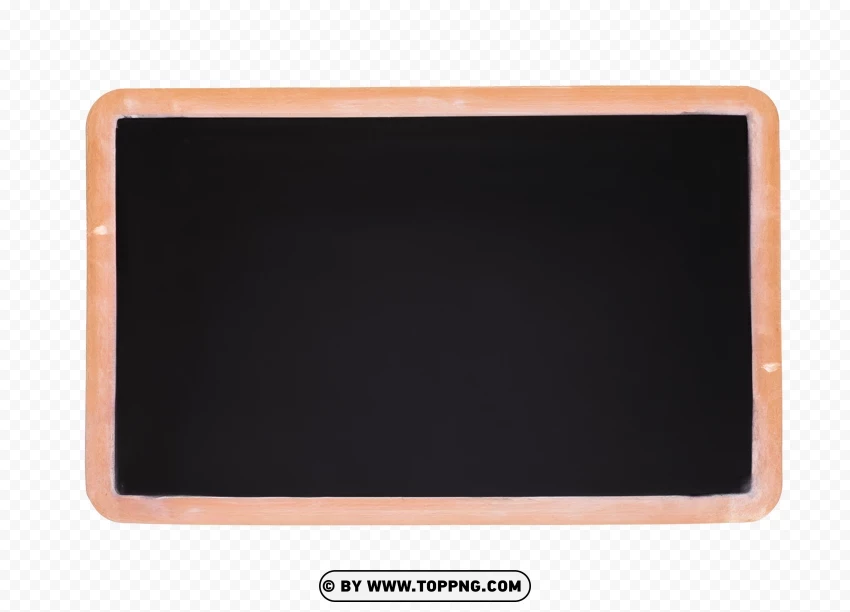 Clear Empty Black Blackboard PNG Transparent Background