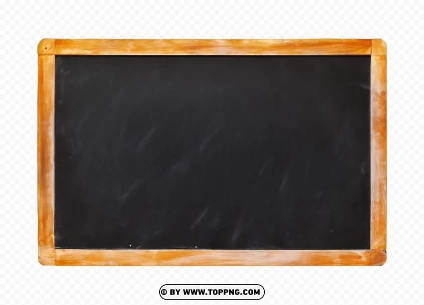 Black Wood Chalk Board On Isolated On PNG Transparent Background