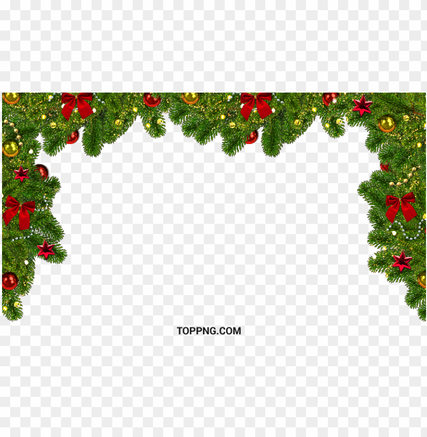 Clipart Christmas Borders Design PNG Transparent Background