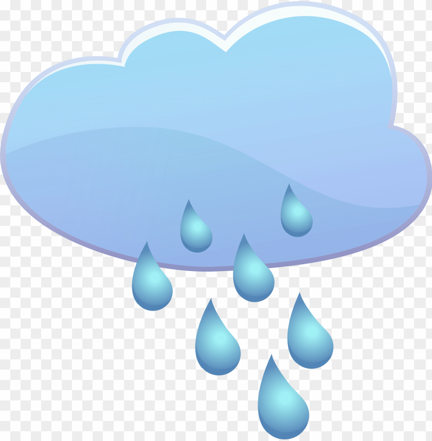 Cloud And Rain Drops Weather Icon - Rain PNG Transparent Background