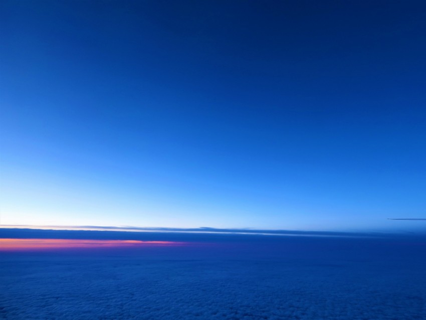 clouds, horizon, blue, silence, calm