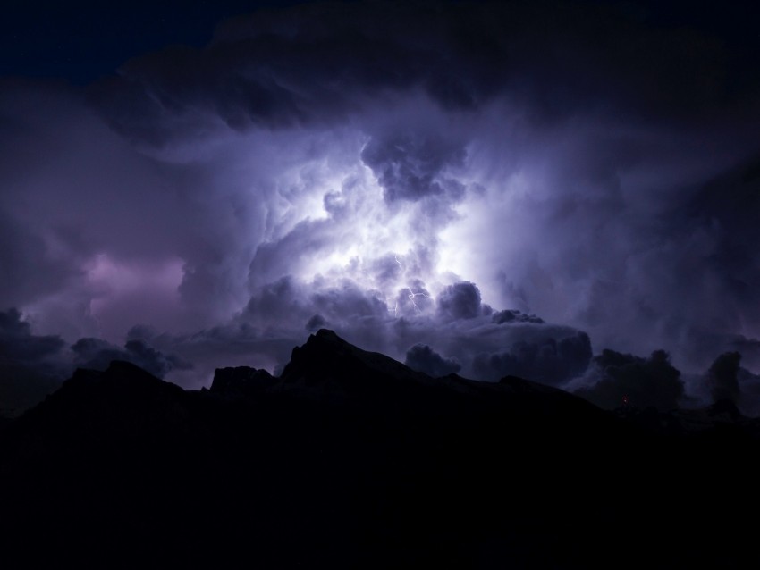 clouds, night, lightning, cloudy, dark, gloomy