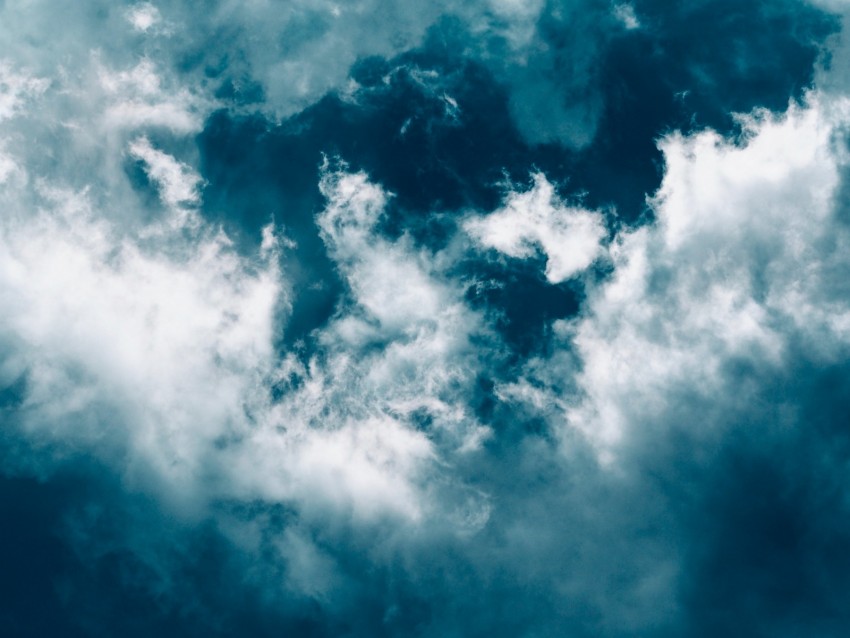 Clouds Sky Porous Blue White Background