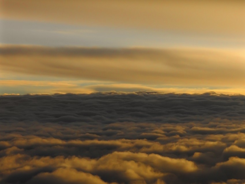 clouds, sky, porous, horizon