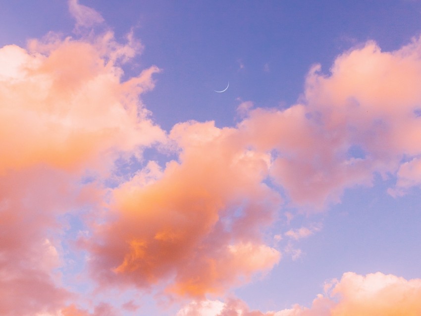 clouds, sky, porous, orange