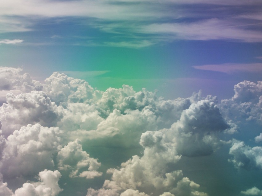 Clouds Sky Porous Rainbow Light Background