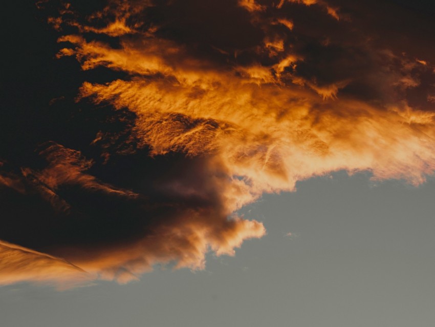 clouds, sky, sunset, porous, dark