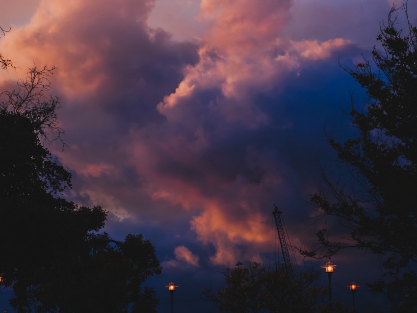 clouds, sky, twilight, dark, evening