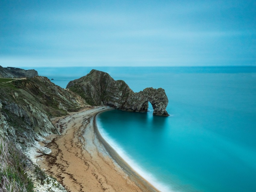 Coast Beach Rock Sea Sand Background