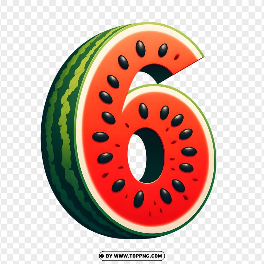 Cocomelon,watermelon, number 6, ladybug, kids, seeds, summer