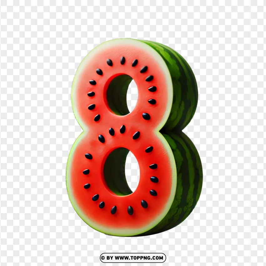 Cocomelon,watermelon, number 8, ladybug, kids, seeds, summer