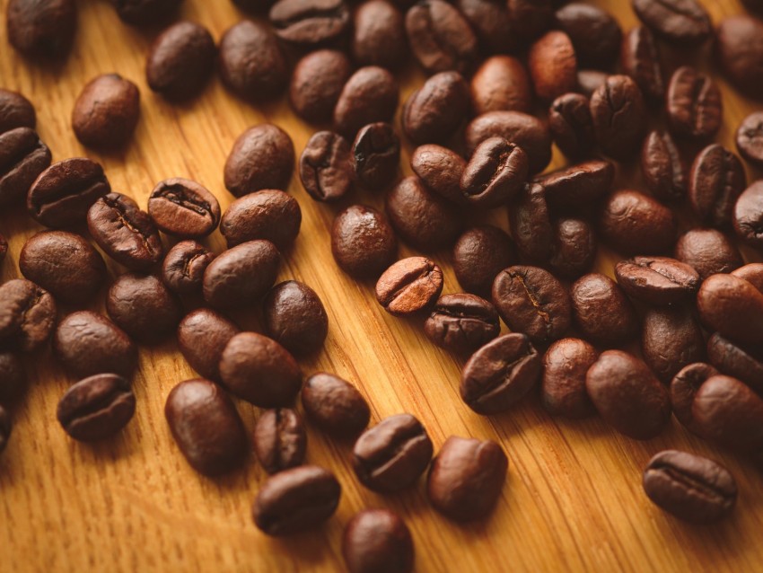 Coffee Grain Table Sprinkle Brown Background