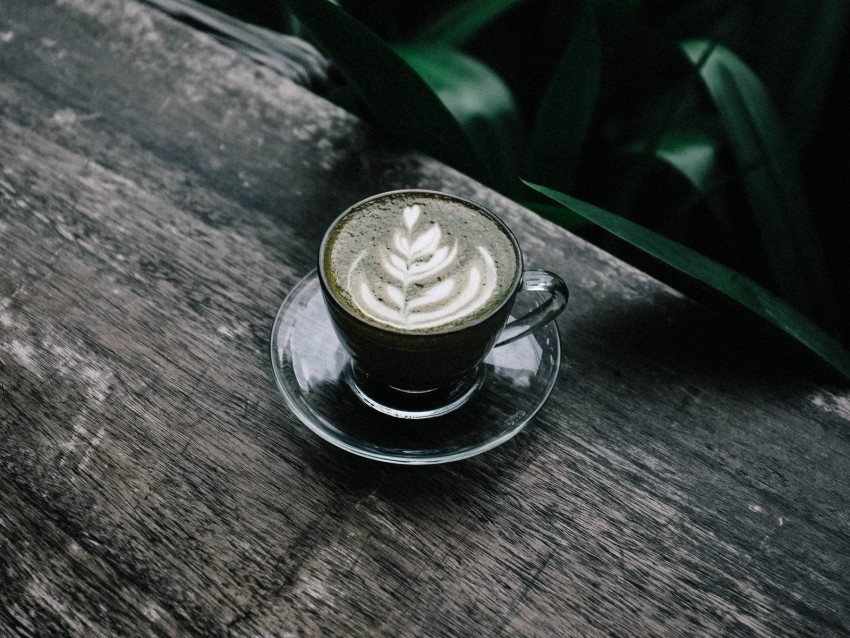 coffee, mug, foam, pattern, drink