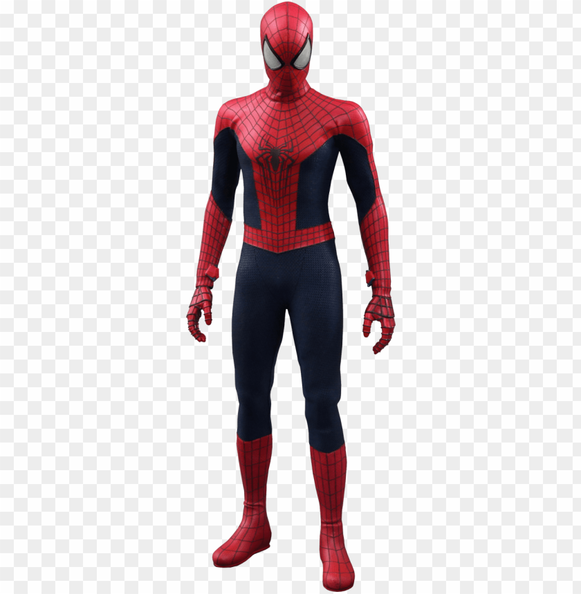 spider, superhero, red costume, blue costume, web pattern, action figure, comic character