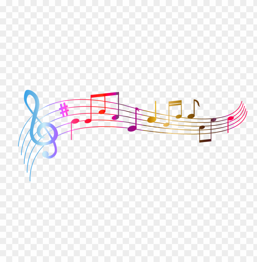 music, musical notes, treble clef, staff lines, sound waves, colorful notes, harmony