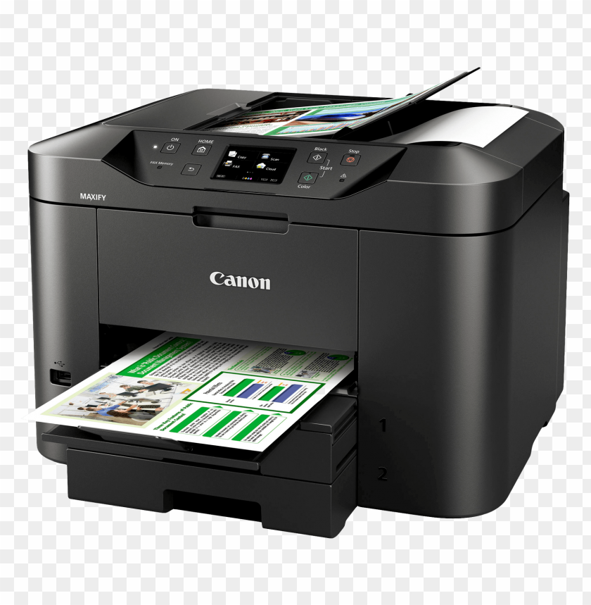 Canon Printer PNG, office equipment, printing, object