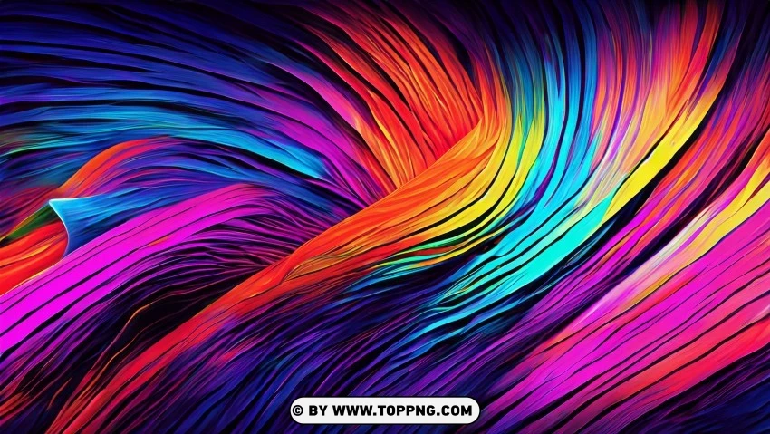 Colorful Abstract Dynamic Waves PNG Transparent Background