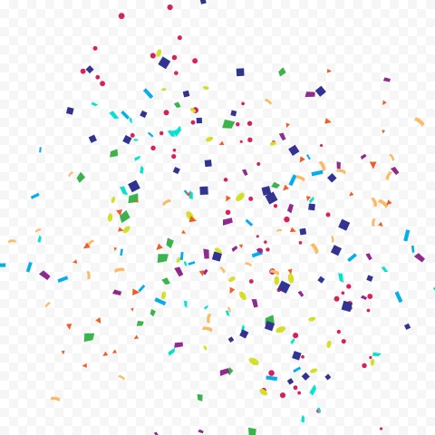 Colorful Cartoon Paper Confetti For Birthday Parties PNG Transparent Background