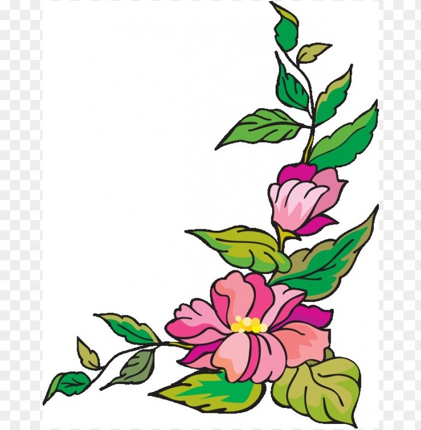 colorful floral corner borders png, color,border,borders,colorful,floral,corner